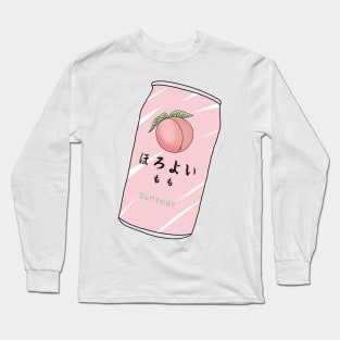 Korean Peach Suntory Soft Drink Long Sleeve T-Shirt